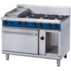 Blue Seal Evolution Series GE58C Gas Range Electric Convection Oven 2/1 GN 48kw
