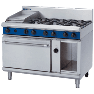 Blue Seal Evolution Series GE58C Gas Range Electric Convection Oven 2/1 GN 48kw