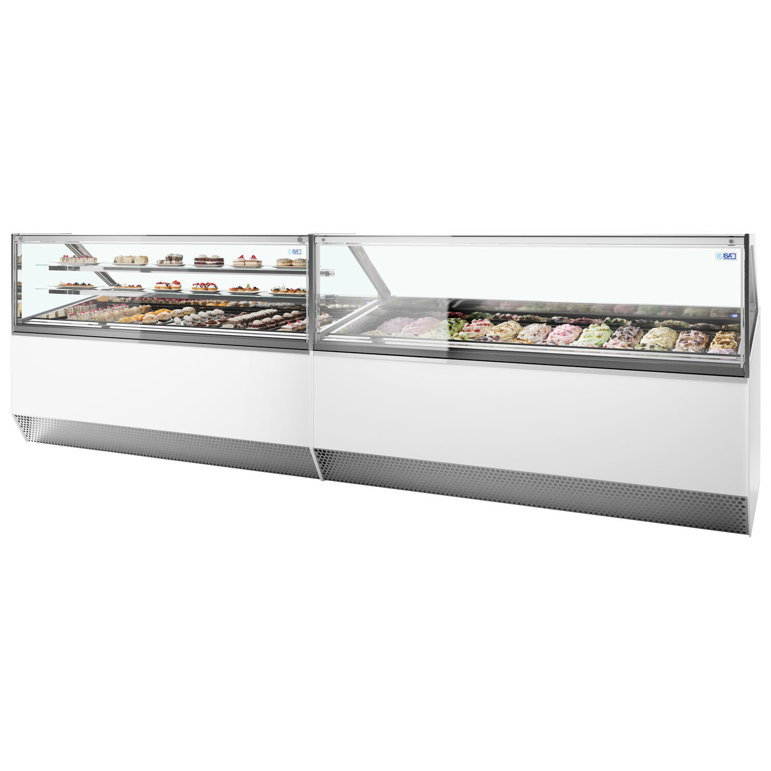 ISA MILLENNIUM ST170 PAS Serve Over Counter for Patisserie White/Grey