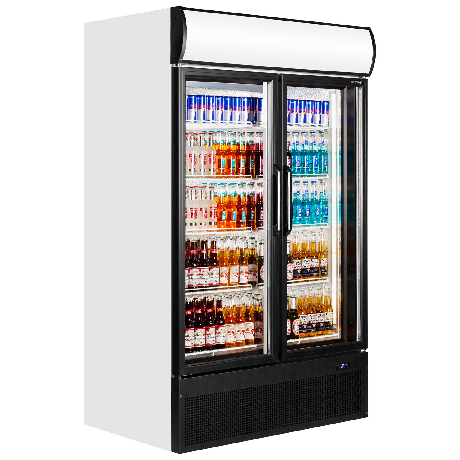 TEFCOLD FSC1200H Glass Door Merchandiser White RAL9016