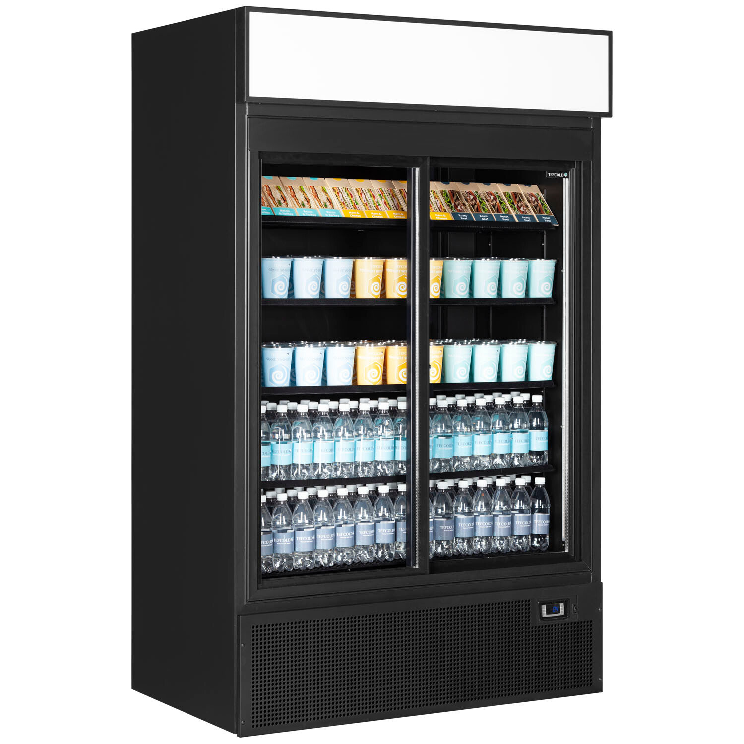 TEFCOLD FSC1200S BLACK Glass Door Merchandiser Black