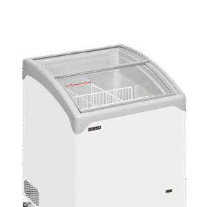 TEFCOLD NIC101SCEB /IRL Sliding Curved Glass Lid Chest Freezer White