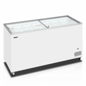 TEFCOLD IC501SC Sliding Flat Glass Lid Chest Freezer White