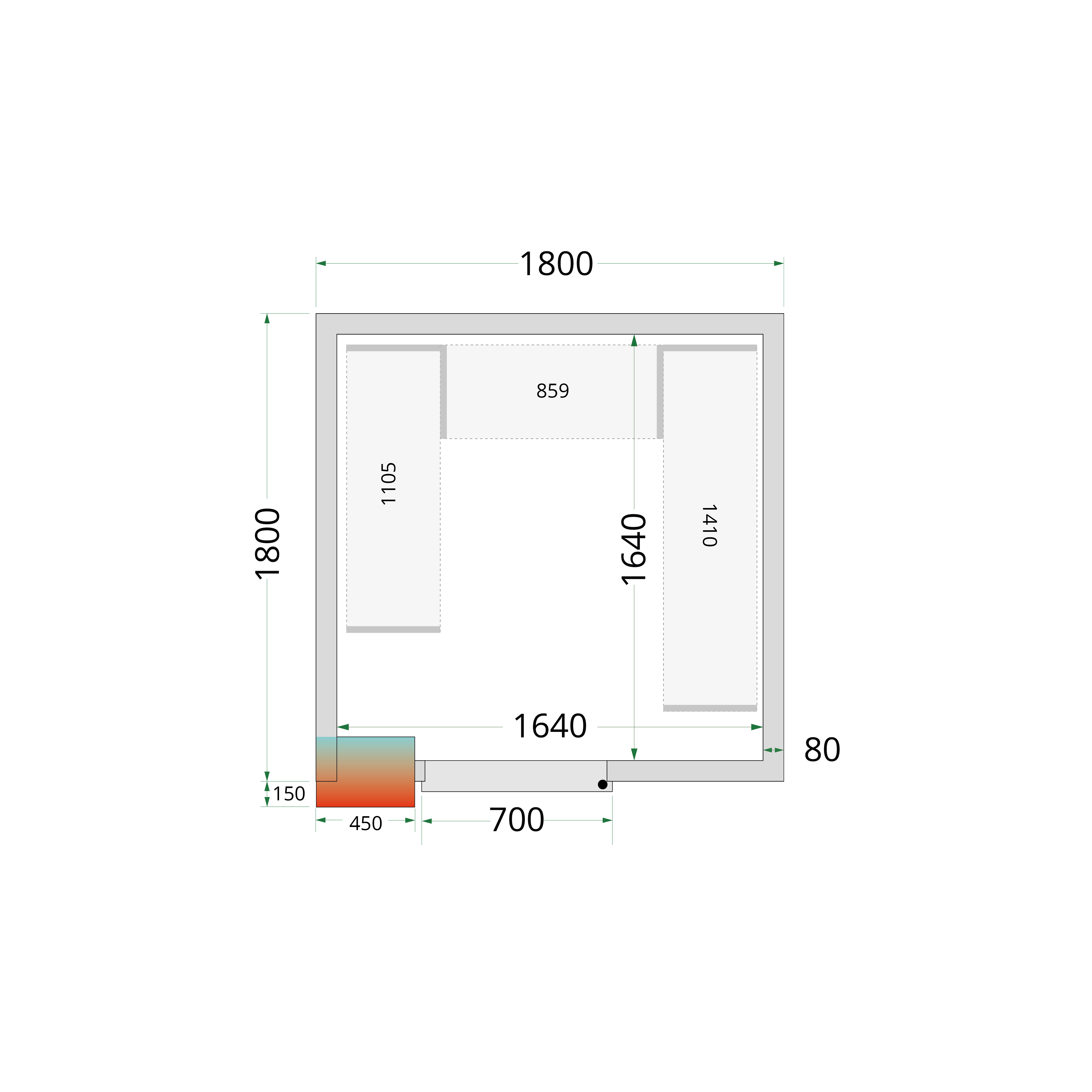 TEFCOLD CRPF1818 Chiller Room White