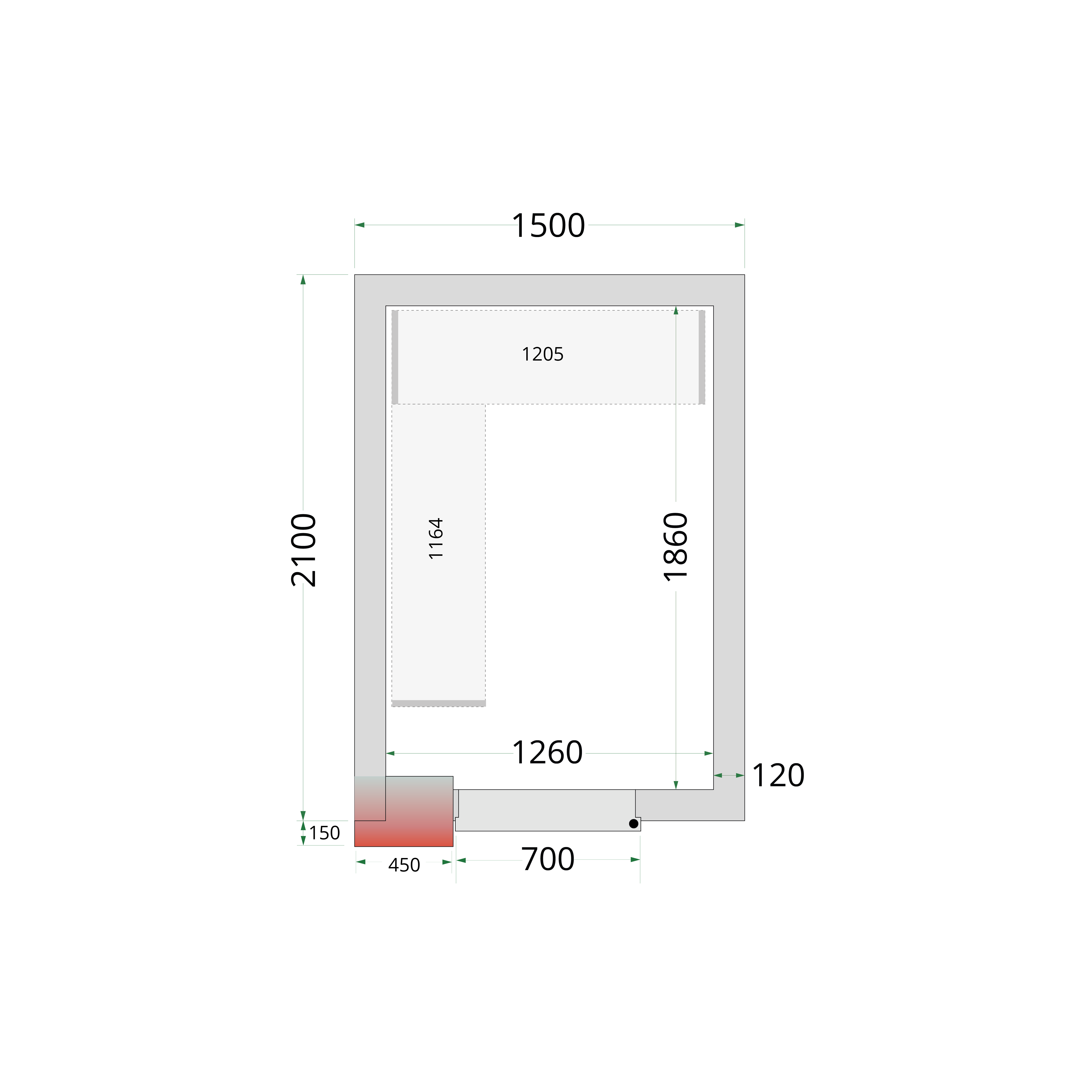 TEFCOLD CRNF1521 Freezer Room White