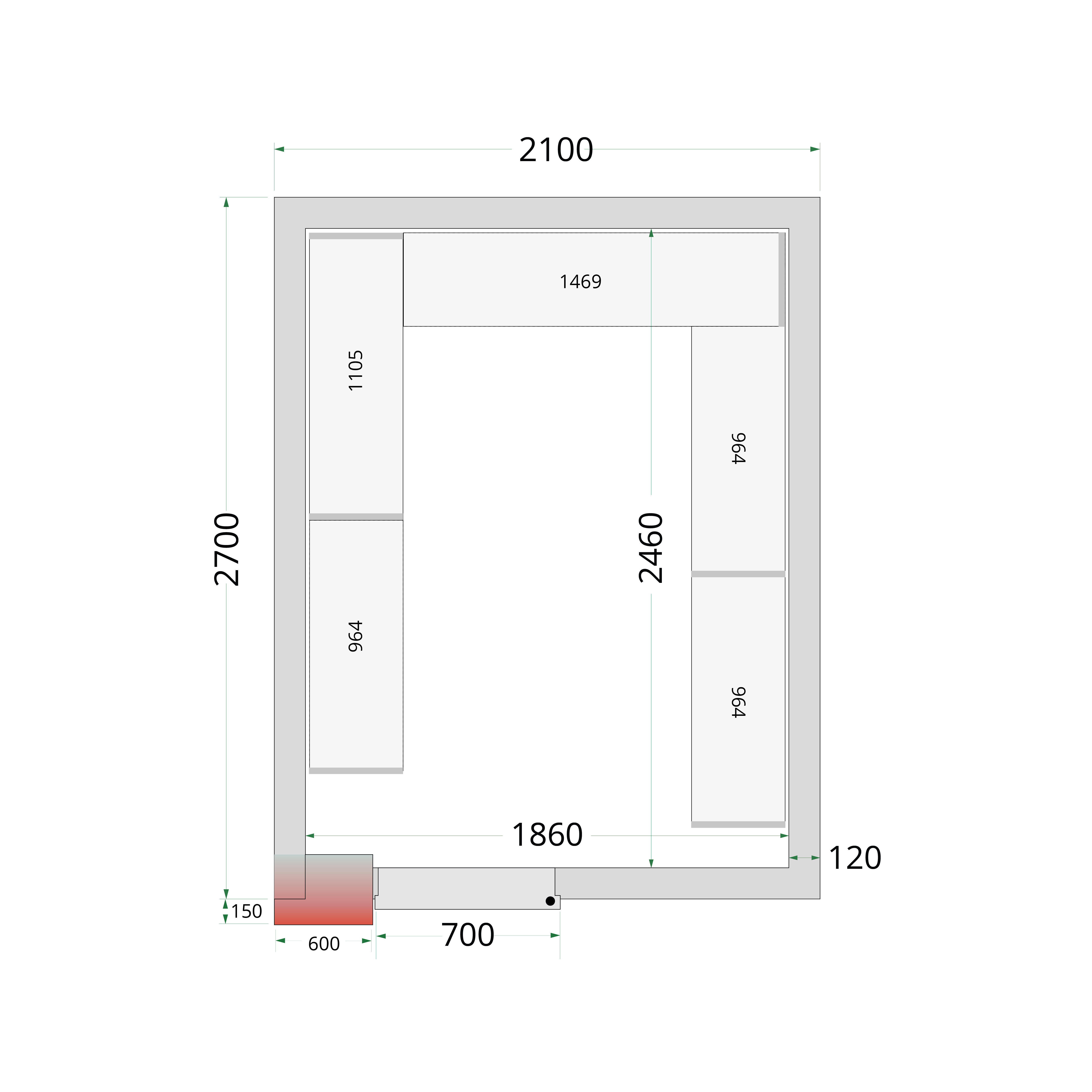 TEFCOLD CRNF2127 Freezer Room White