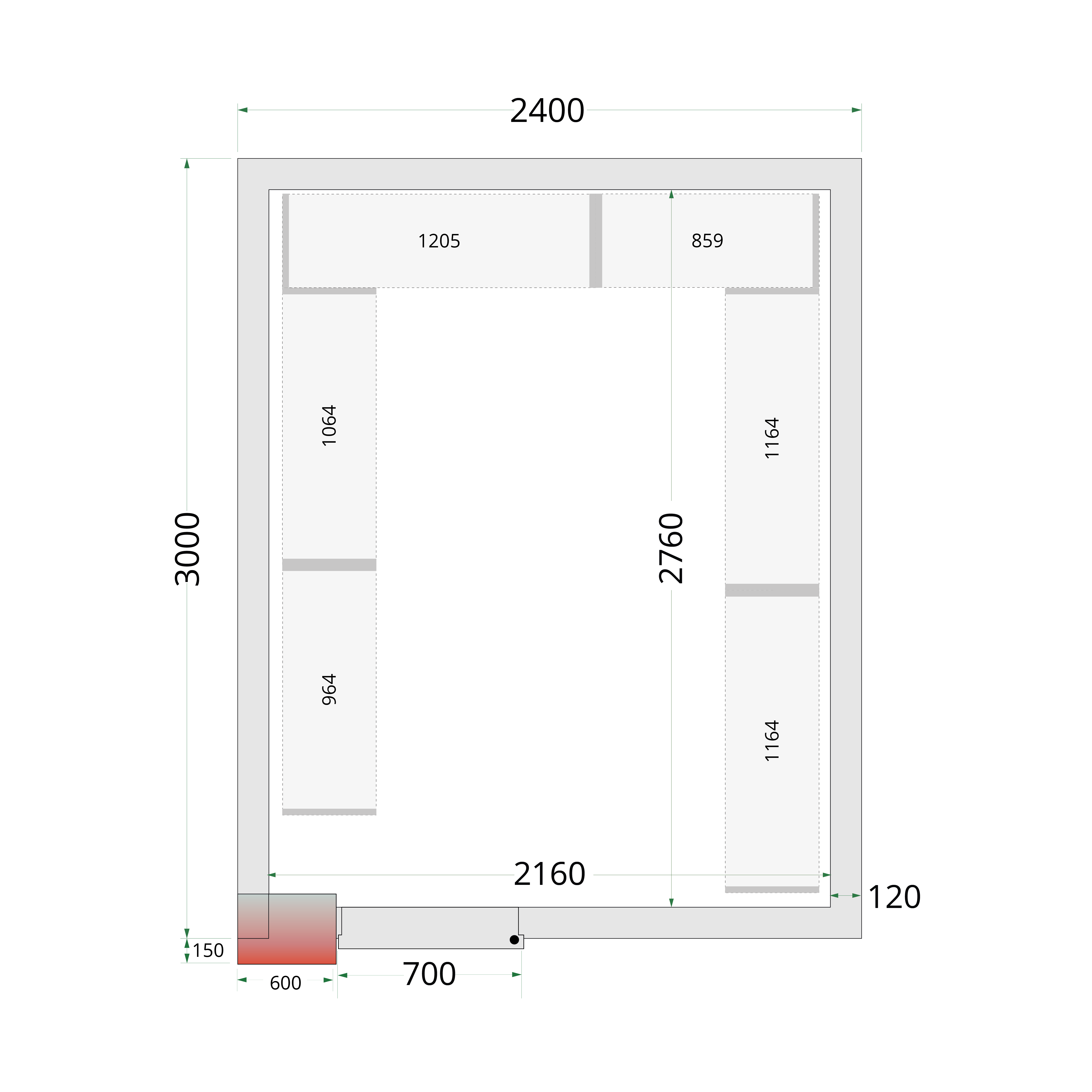 TEFCOLD CRNF2430 Freezer Room White