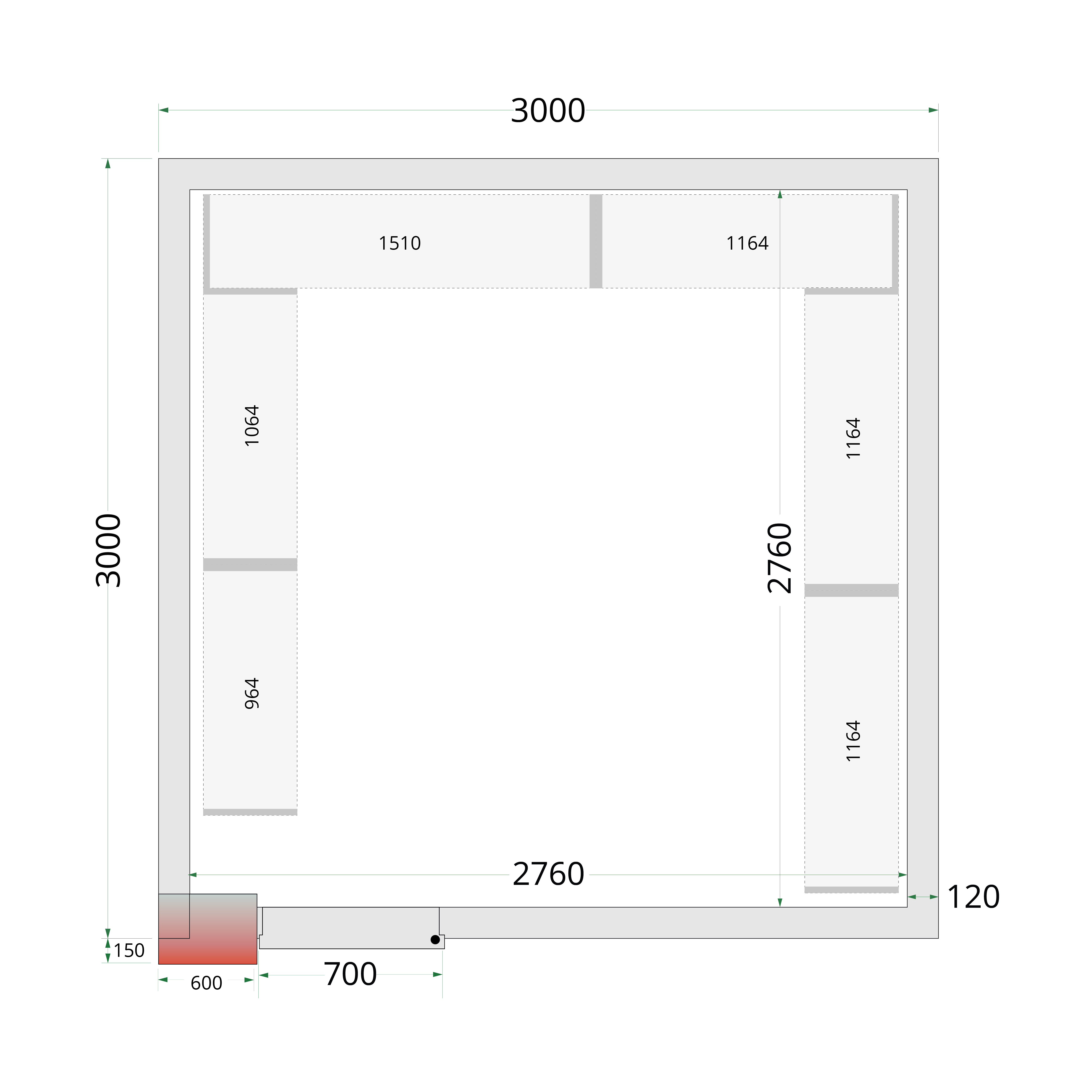 TEFCOLD CRNF3030 Freezer Room White